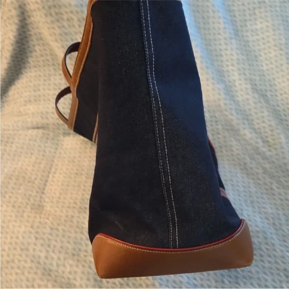 Coach Denim Weekender Tote Bag Cherry Coke lining Vintage Y2K C04K-5436 RARE - Picture 15 of 16